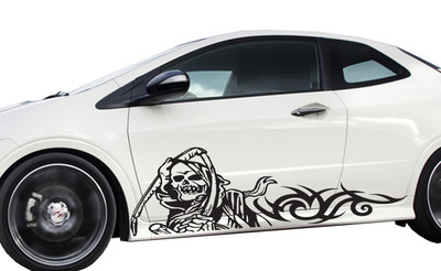 FGD Grim reaper black Universal Vinyl Decal Graphics set 66.5''x 20.5'' 