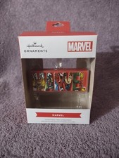 Hallmark MARVEL COMICS LOGO - Avengers Superheroes Christmas Tree Ornament NIB
