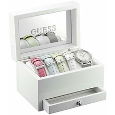 Guess 5pc Set women's Gem-Set Bezel 39mm Interchangeable Band Ladies U0785L1
