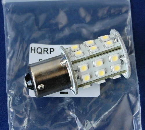 Pack de 4 bombillas LED blancas naturales HQRP SMD 3528 para #93 1141 1156 10... - Imagen 5 de 6
