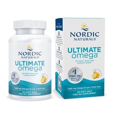 Nordic Naturals Ultimate Omega, Lemon Flavor - 60 Soft Gels - 1280 mg Omega-3