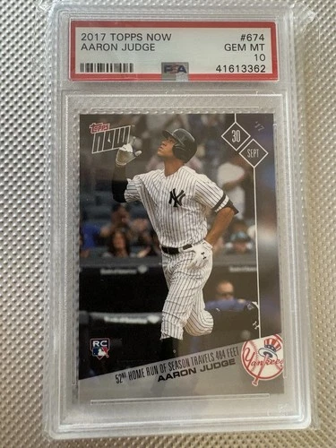 2017 Topps Now Aaron Judge #674 Rookie 52nd Homerun PSA 10