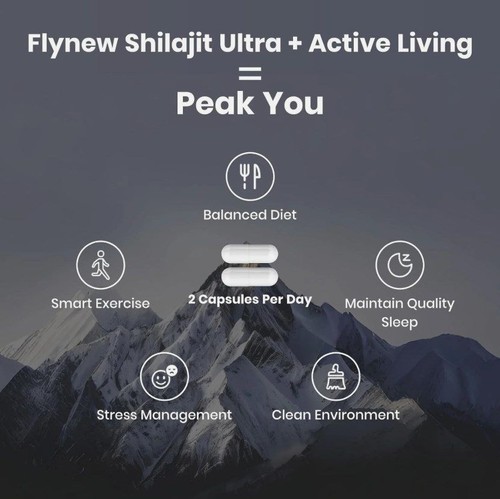 Flynew Shilajit Ultra Optimal Potency, Shilajit Extract with L-Arginine 60counts - Picture 5 of 8
