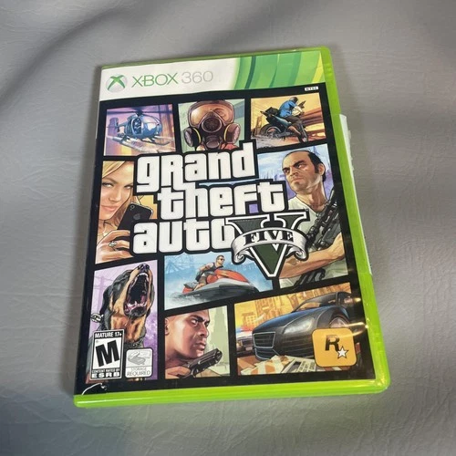 Grand Theft Auto V Five 5 Xbox 360 Game Complete - Play & Install Disc + Manual