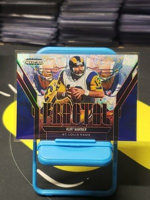 2025 Panini Prizm Black Kurt Warner Fractal Blue Prizm /199 St. Louis Rams #7
