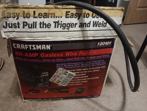 Sears Craftsman 80 Amp Gasless Wire Feed Welder 20101 w/Box Manual Extras Tested
