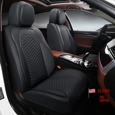 Car Seat Covers Full Set Leather Seat Covers For Carss Breathable 2 Pack Black