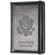 USA Travel Passport ID Card Wallet Holder Cover RFID Blocking Leather Purse Case