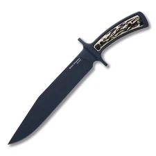 Cold Steel Drop Forged Bowie Knife 9.5in Plain Black Clip Point CS36MK