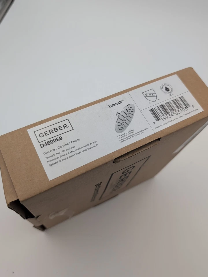 Gerber DANZE D460076 круглый траншея 10 дюймов 1 функция дождевая насадка 1,75 галл/мин хром - Изображение 2 из 3