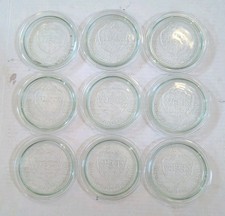 Lot of 9 Weck Rundrand-Glas 100 Canning Jar Lid 4.25" Strawberry