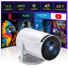 4K Projector 12000 Lumen LED 5G UHD WiFi Portable Beamer Android TV Home Theater