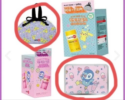 Pokemon Pikachu LACTO FIT Olive Young Limited Cold Bag & Can Case