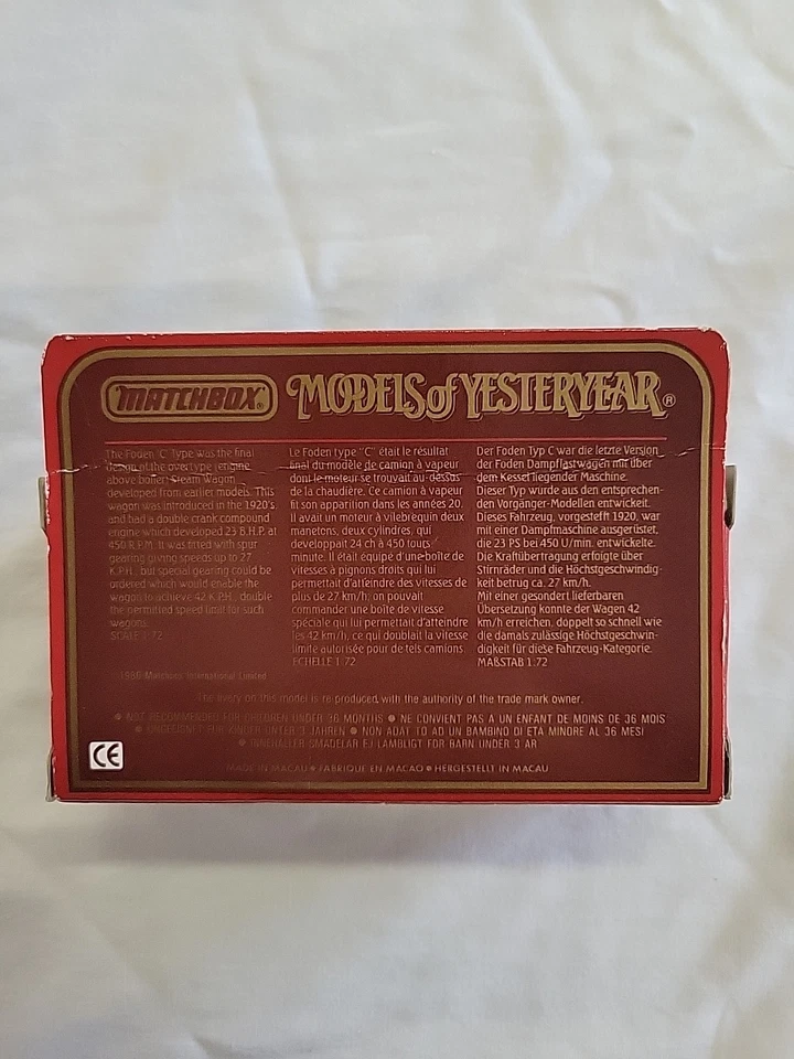 1986 Matchbox Y-27/1922 Foden Steam Lorry Ambulance Models Of Yesteryear 1/72 - Image 2 of 4