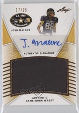 2014 Leaf US Army All-American Bowl Game-Used Jersey /25 Josh Malone Auto 0ps7