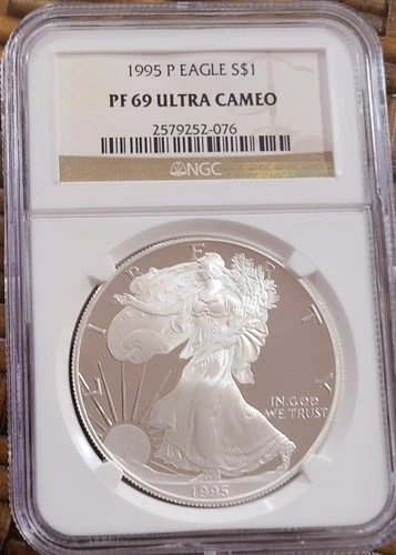 1995 U.S. Mint American Silver Eagle Proof PF69 NGC Ultra Cameo 1 oz