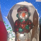 Santa's Best North Pole Snowmen Mouth Blown Glass Hanging Ornament w/ Box — photo 2
