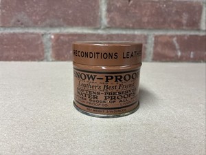 Snow Proof Waterproofing  For Leather Vintage Tin