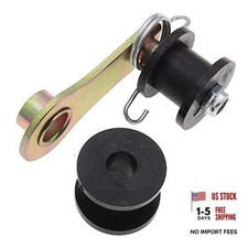 Chain Tensioner Tension Adjuster Guide Roller Slider with Pulley Bracket Black