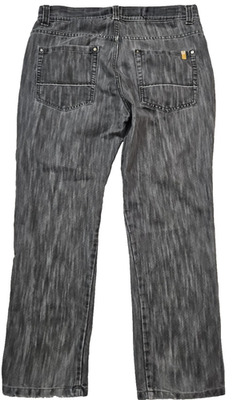 Southpole Yellow Tab Jeans Men's 36x30 Faded Black Gray Straight