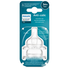 AVENT Anti-Colic Teats 3m Medium Flow 2 Pack SCY63/02