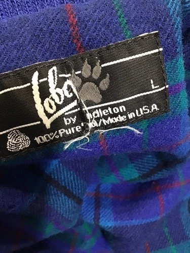 Lot-438-vintage lobo Jacket 100 Wool Made In USA Mens Size Large  image 9