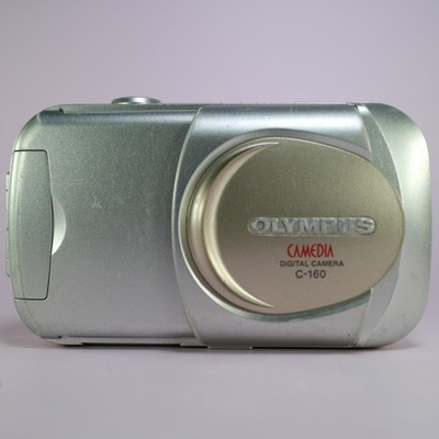 Olympus Camedia C-160 Zoom 2.0MP Compact Digital Camera Silver Tested