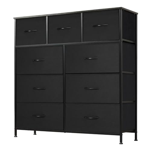 Dresser for Bedroom, Storage Organizer with 9 Drawers, Chest of Drawers with