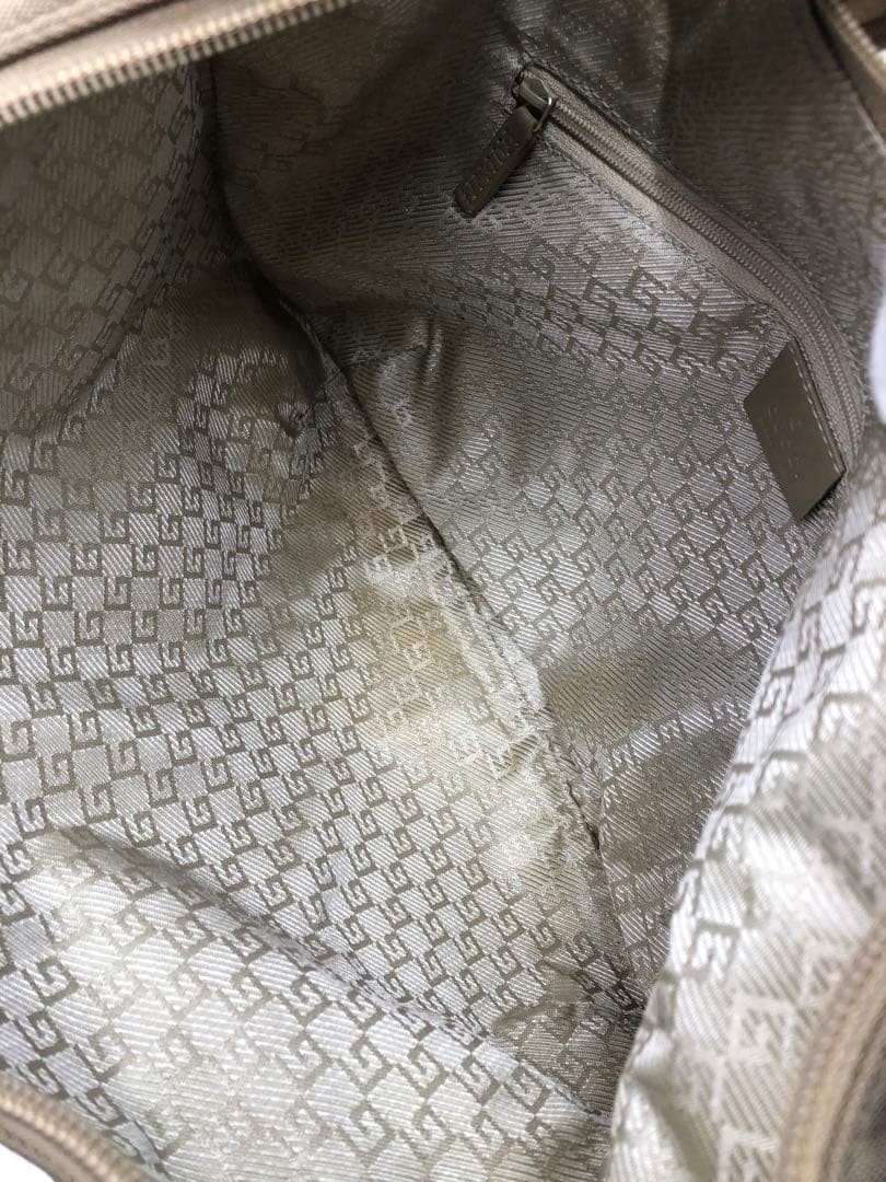 GUCCI 001 4157 002058 Shoulder Bag Canvas Beige Silver Hardware Logo From Japan thumbnail 3