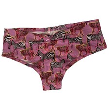 VTG. Victoria  s Secret Pink extra low rise hipster Panty zebra and cheetah LG.