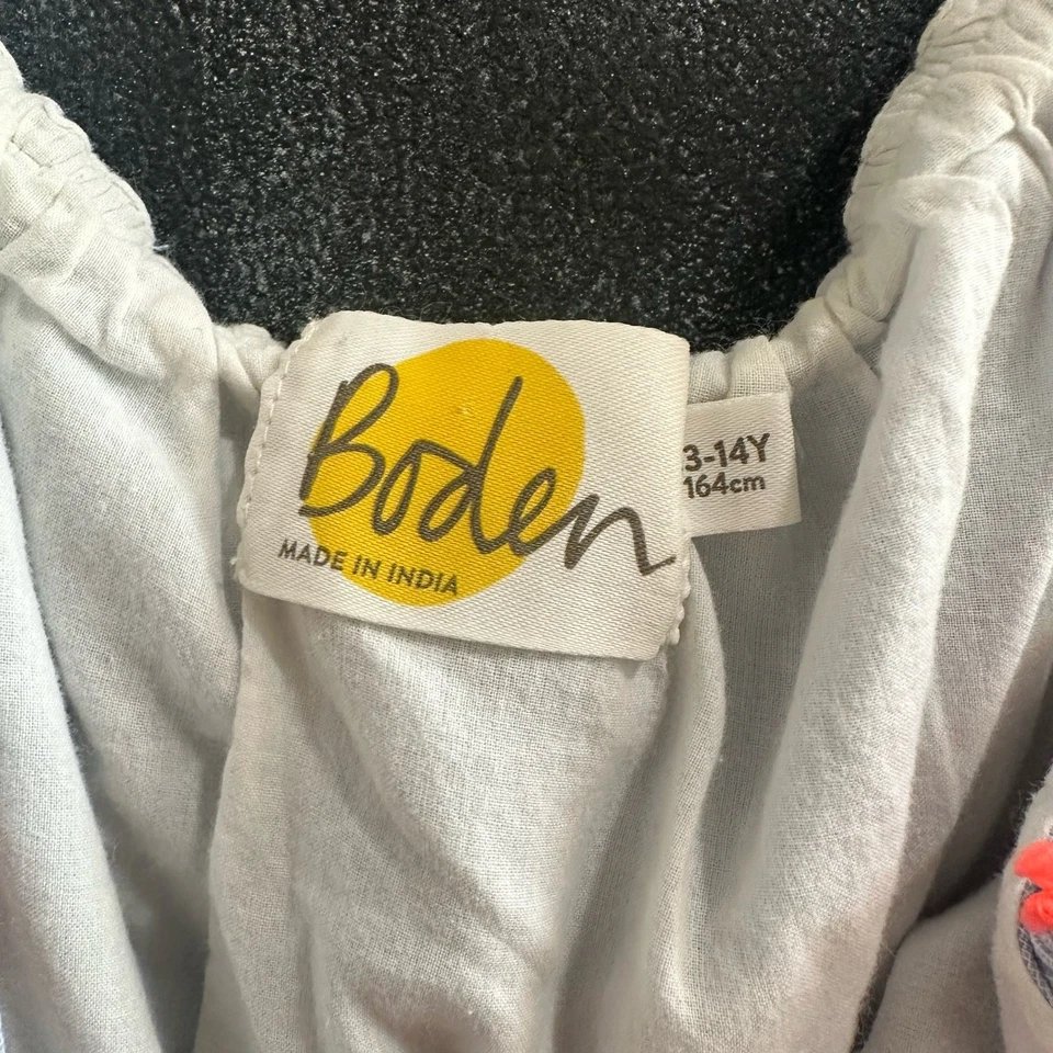 Boden Soft Blue Chambray Romper Pockets Stretchy Waist Size 13-14Y 164cm - Image 4 of 4