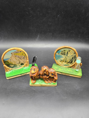 Restposten Vintage Manor Ware Cornish Scenes Penzanze Tresci Tintagel Eieruhr