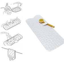 Bath Tub Mat Extra Long Anti Slip Bathroom Shower Clear Bathtub Antibacterial US