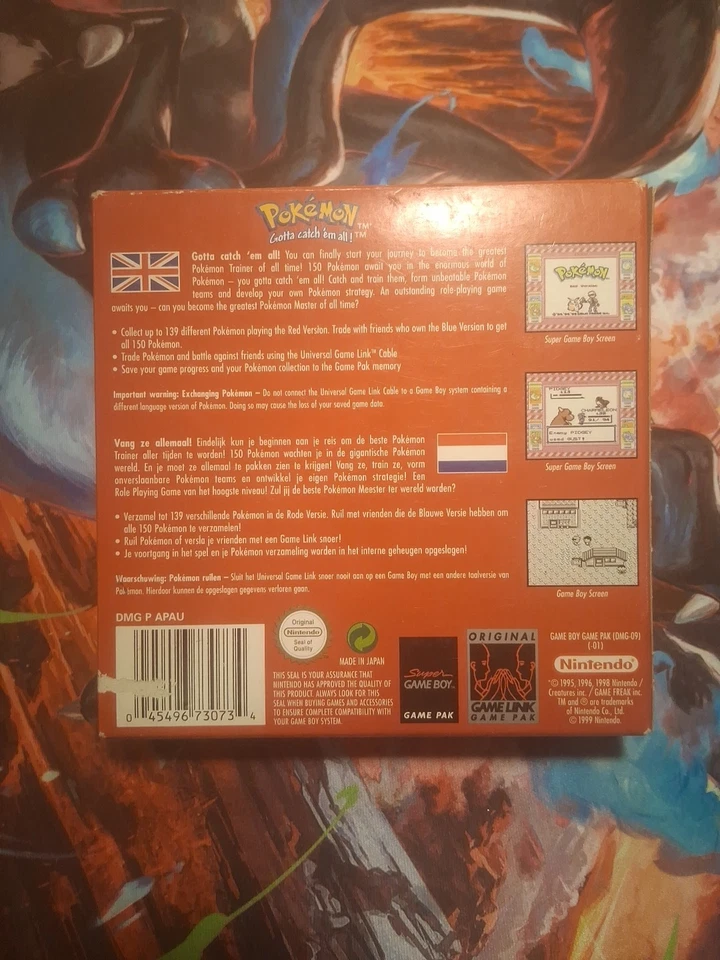 Pokémon: Red Version (Game Boy, 1998) Authentic CIB New Battery 1st Print TESTED - Image 3 of 4