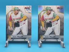 2025 Bowman’s Best #19 Mason Miller Wave Refractor + Base Refractor - Padres