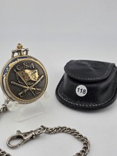 Vintage JEB Stewart Pocket Watch Franklin Mint Civil War Library & Museum. Works
