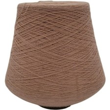 Vintage Taupe Brown Acrylic Cone Yarn Knitting Weaving Craft