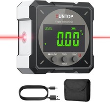 360° Digital Laser Level Box Protractor Magnetic Angle Finder Gauge Inclinometer