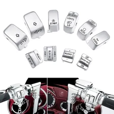 Hand Control Switch Housing Caps Compatible for Electra Street Glide 1996-2013