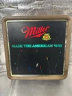 Vintage 1987 Miller Beer Bouncing Ball Lighted Motion Sign Made The American Way