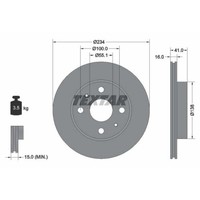 Textar Bremsscheiben Vorne Ø234Mm InnenbelüFtet FüR Daihatsu Sirion M3_ Cuore Vi