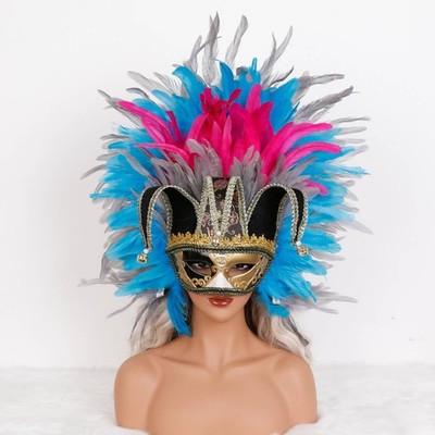 Feder Maskerade Maske Federmaskerade Kopfschmuck Vintage für Karneval