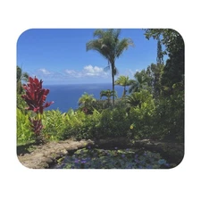 Tropical Paradise Mouse Pad, Desk Accessory, Office Decor, Gift for Nature