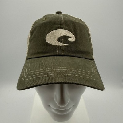 Costa Mesh Hat Mens OS Moss Green Trucker Embroidered Logo Fishing NWT