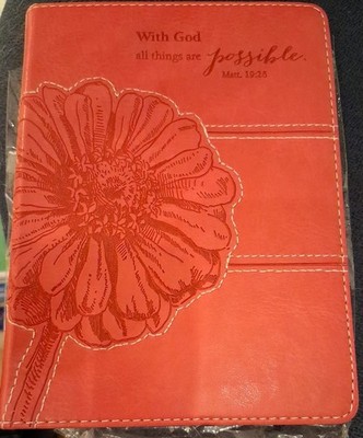 Pink Lux-leather Journal With God M..., Christian Art Gifts new