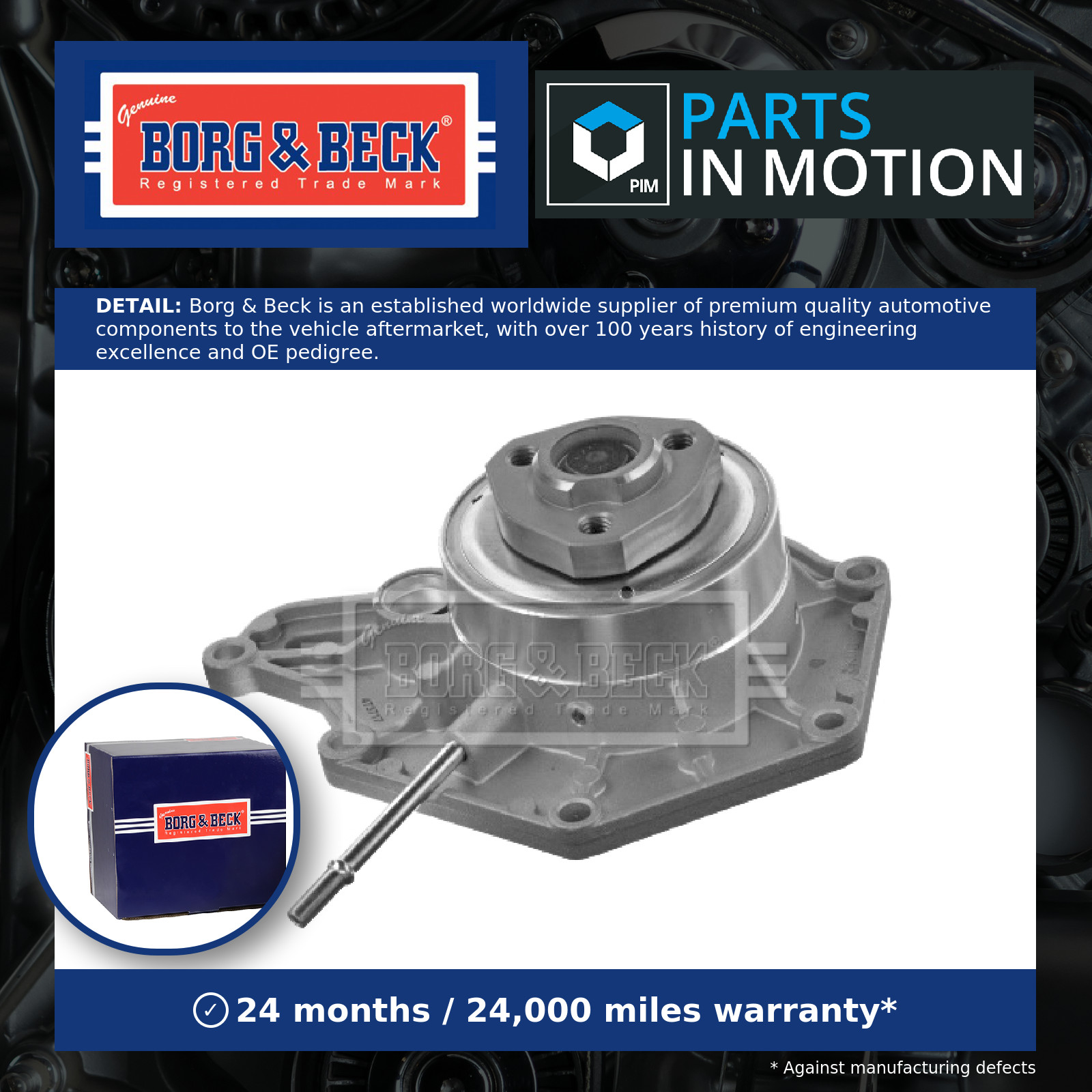 Engine Cooling Water Pump Fits Audi A4 A5 A6 A7 Porsche VW BORG & BECK BWP2411 - Image 5