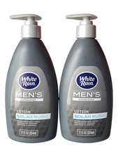 Lot of 2 White Rain Men's Collection Lotion SOLAR RUSH  12 Fl Oz Pump Hydration