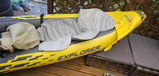 Intex Explorer K2 Kayak 2 Person Inflatable Canoe Boat - Yellow/ Black