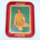 Vintage 1929 Coca-Cola Serving Tray Bathing Beauty Tin Litho Original Coke Tray