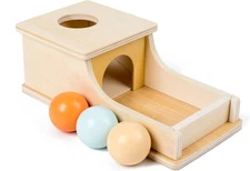 Montessori Toys for Babies 6-12 Months Object Permanence Box Wooden Ball Drop To